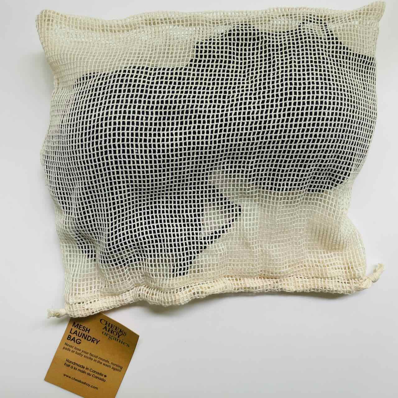 Cheeks Ahoy - Organic Cotton Mesh Laundry Wash Bag With Drawstring - 10x9  – Aiteall