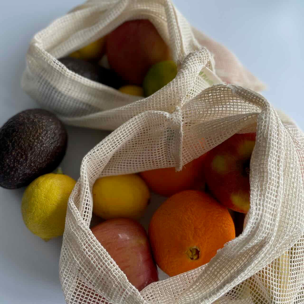 MESH PRODUCE BAGS, SET OF 12