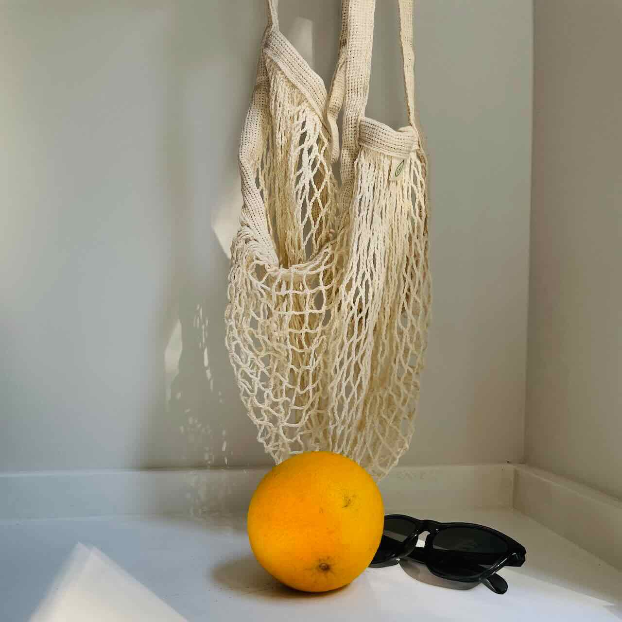 French Style Organic Cotton Market Net Tote Bag