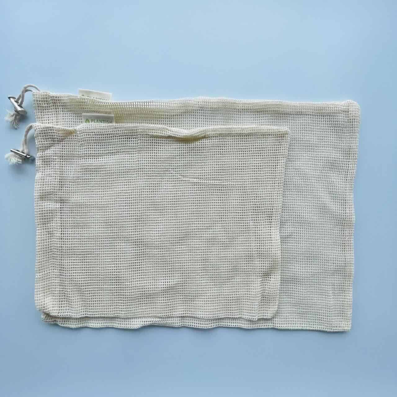 Cotton Mesh Bags - Set of 2